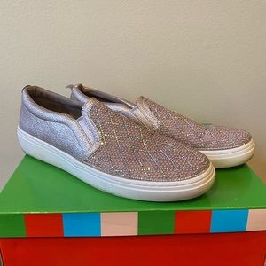 Sketchers rose gold sparkle sneaker, women’s US 10